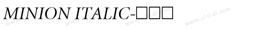 MINION ITALIC字体转换 MINION ITALIC字体转换